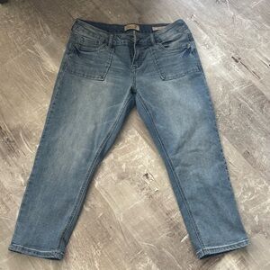 Seven7 Light Blue Ankle Capri Girlfriend Jeans